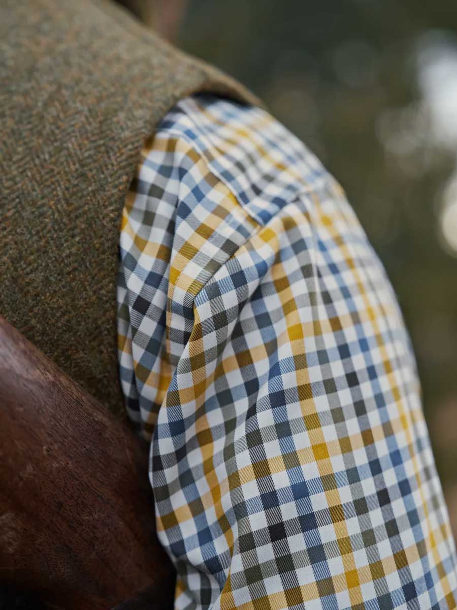 HARKILA Milford Shirt - Mens Fine Twill Cotton - Grape Leaf - Image 3
