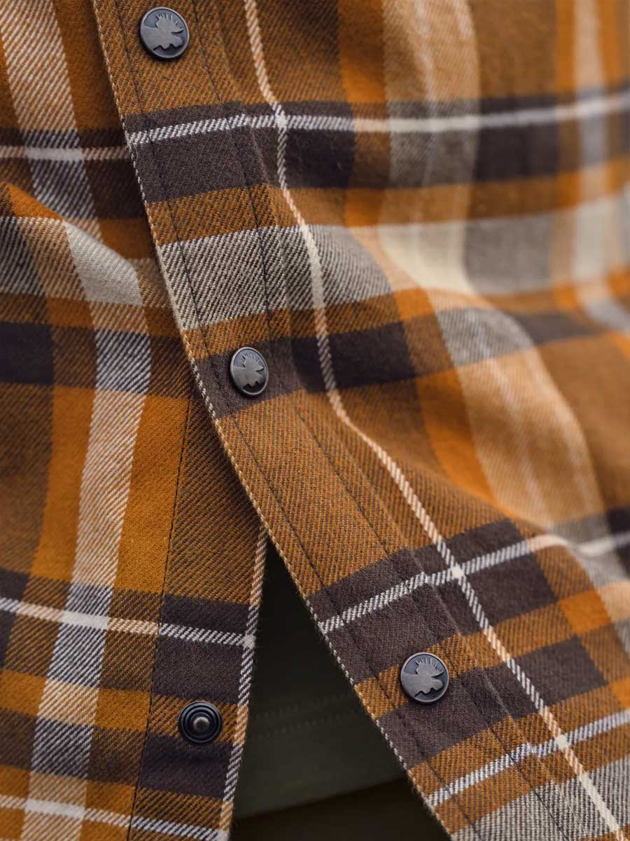 HARKILA Pajala Shirt - Mens Brushed Cotton - Cornstalk Check - Image 6