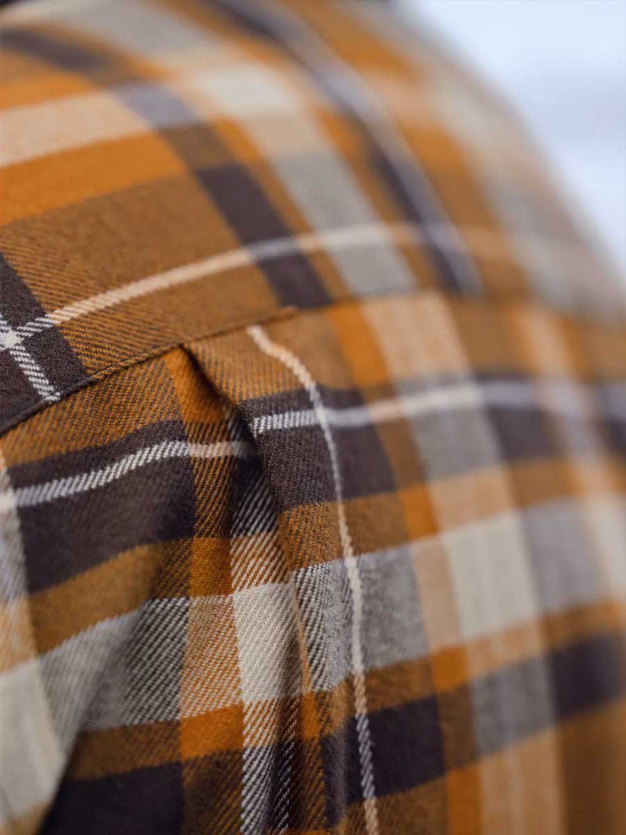 HARKILA Pajala Shirt - Mens Brushed Cotton - Cornstalk Check - Image 7