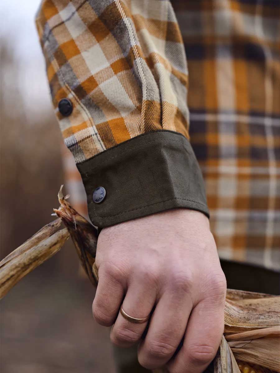 HARKILA Pajala Shirt - Mens Brushed Cotton - Cornstalk Check - Image 9