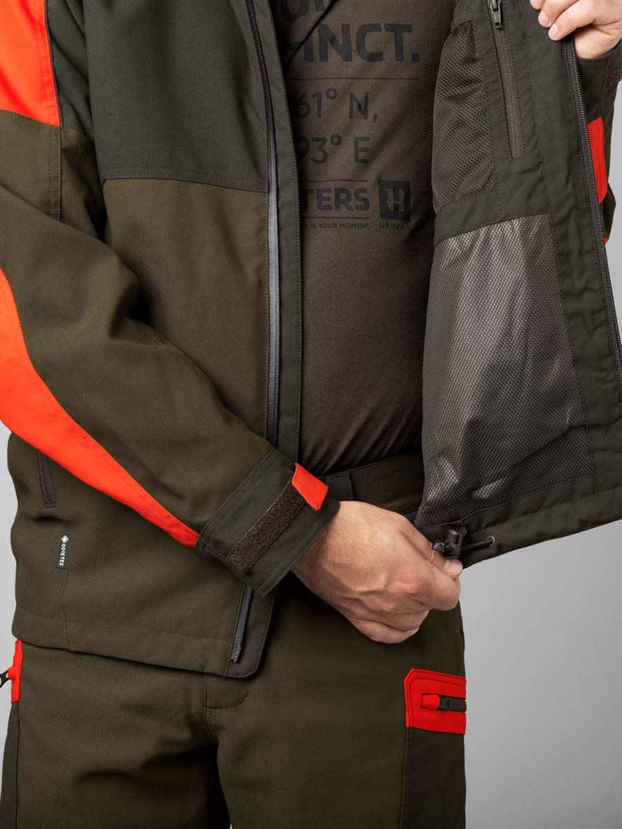 HARKILA Pro Hunter Dog Keeper GTX Jacket - Mens - Willow green & Orange - Image 6