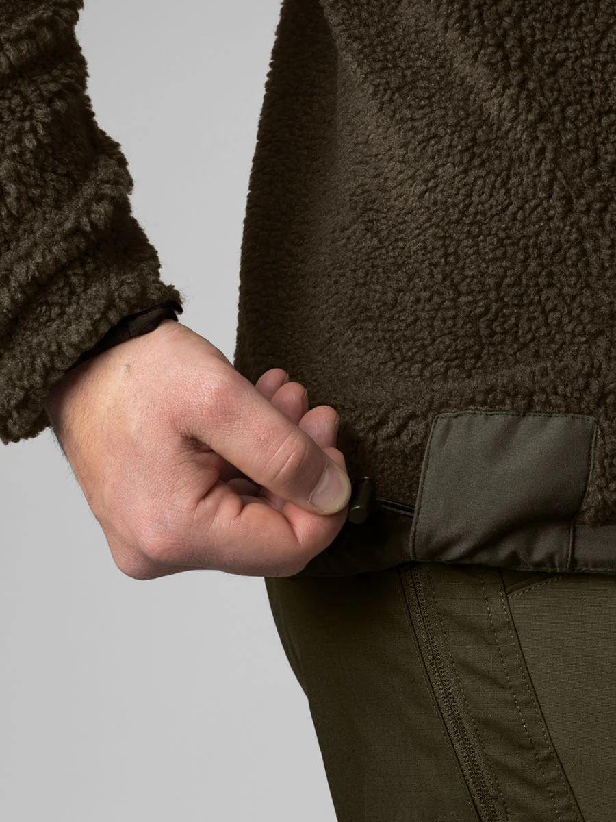 HARKILA Rurik Teddy Fleece Jacket - Mens - Shadow Grey/Willow Green - Image 9