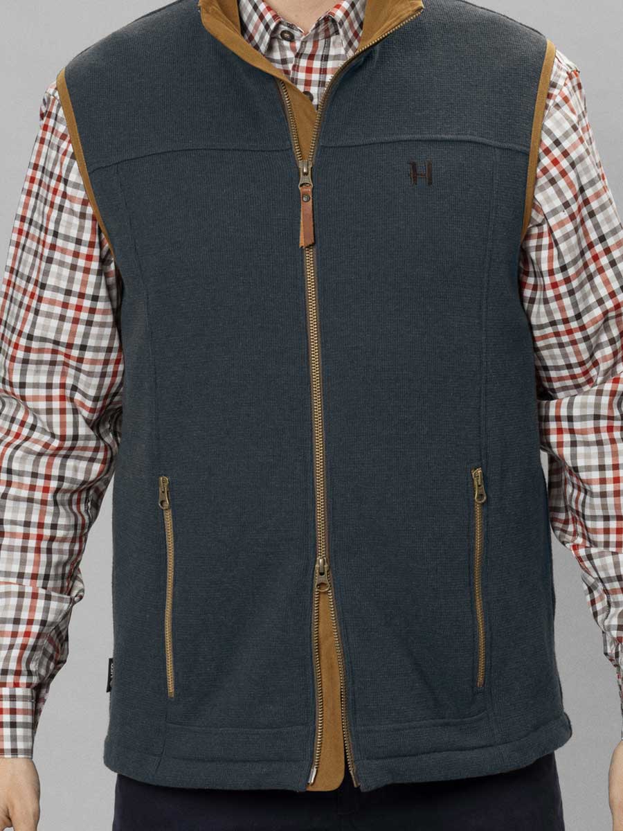 HARKILA Sandhem Pro Wool Fleece Gilet - Mens - Dark Navy - Image 2