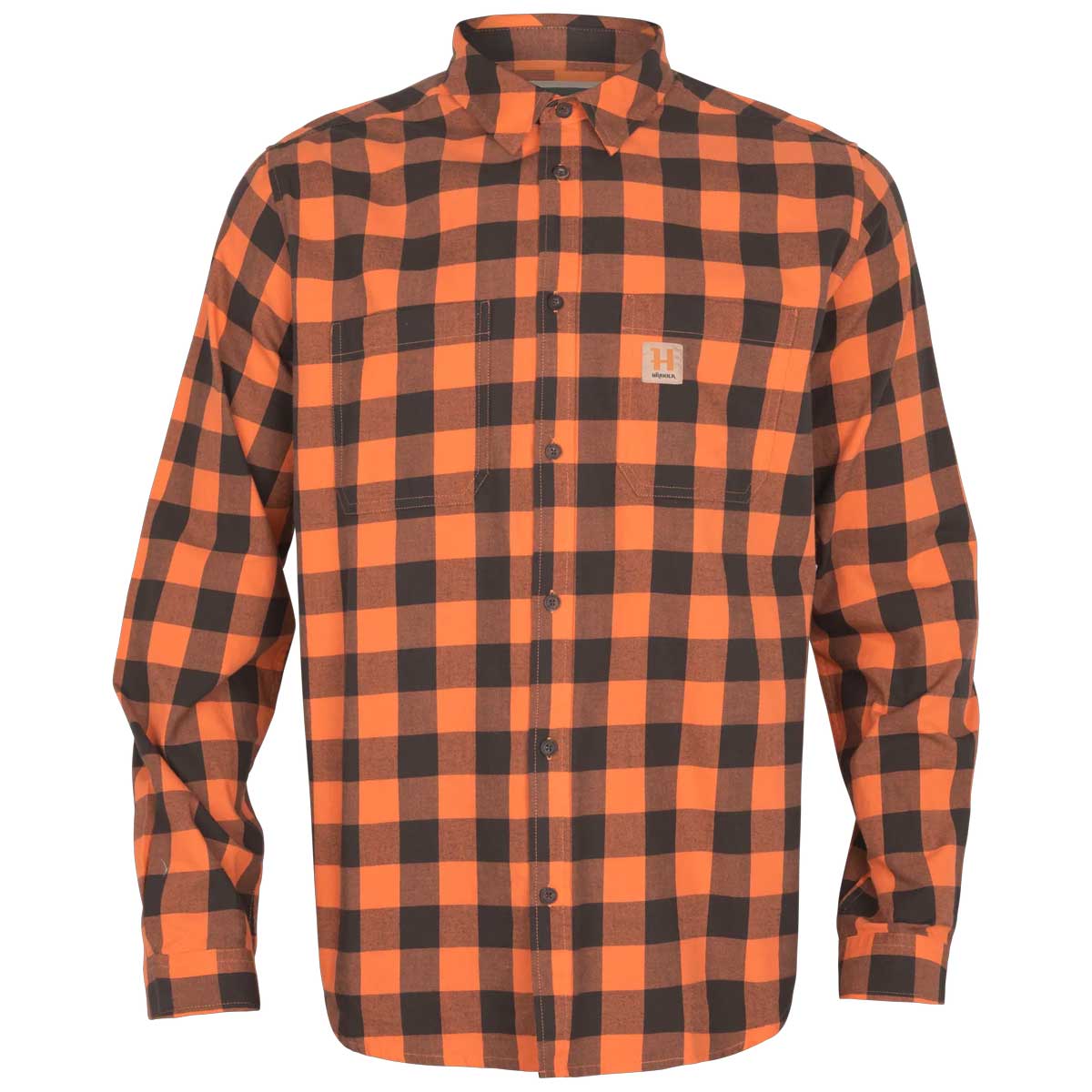 HARKILA Scandinavian Long Sleeve Shirt - Mens - Mandarin Check