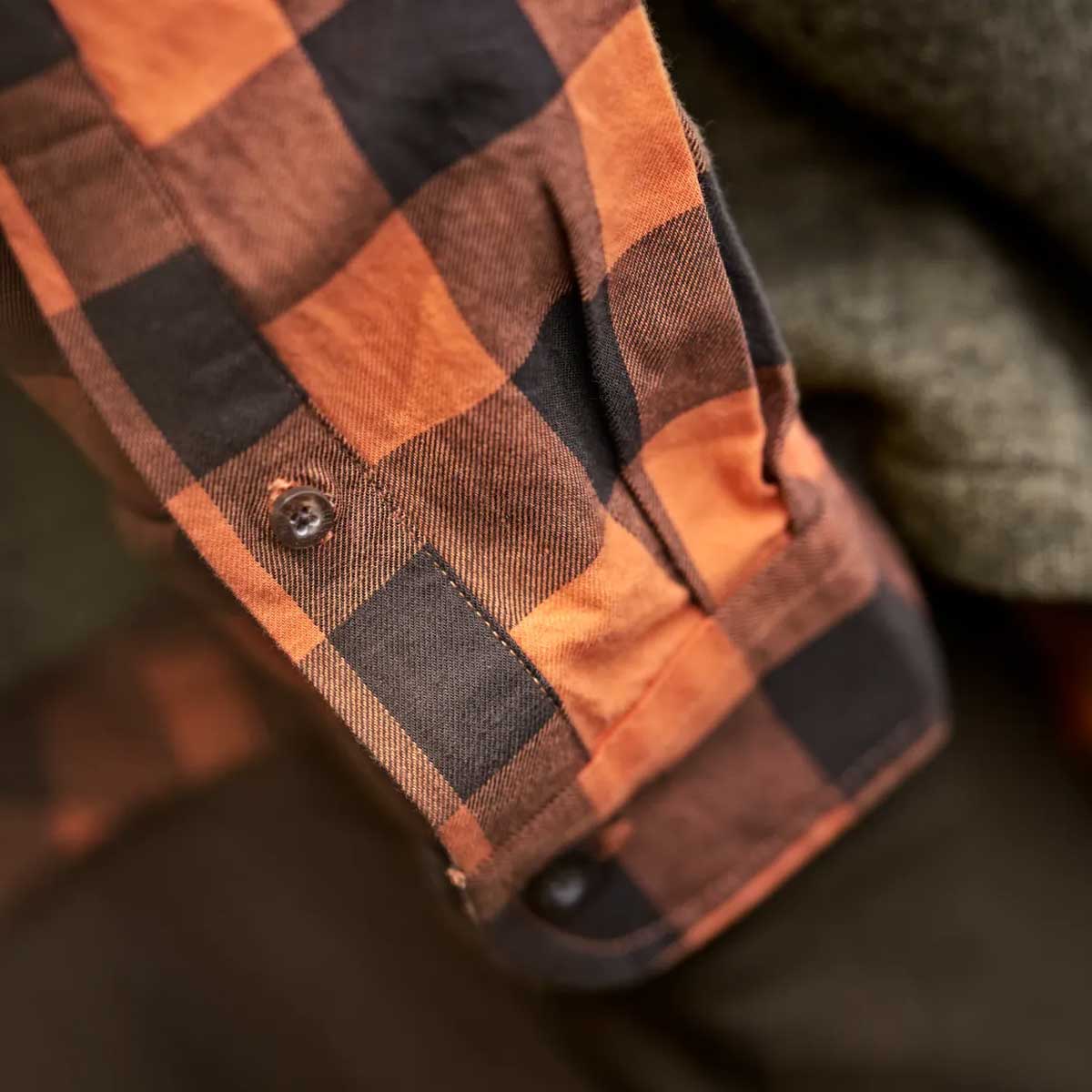 HARKILA Scandinavian Long Sleeve Shirt - Mens - Mandarin Check - Image 10