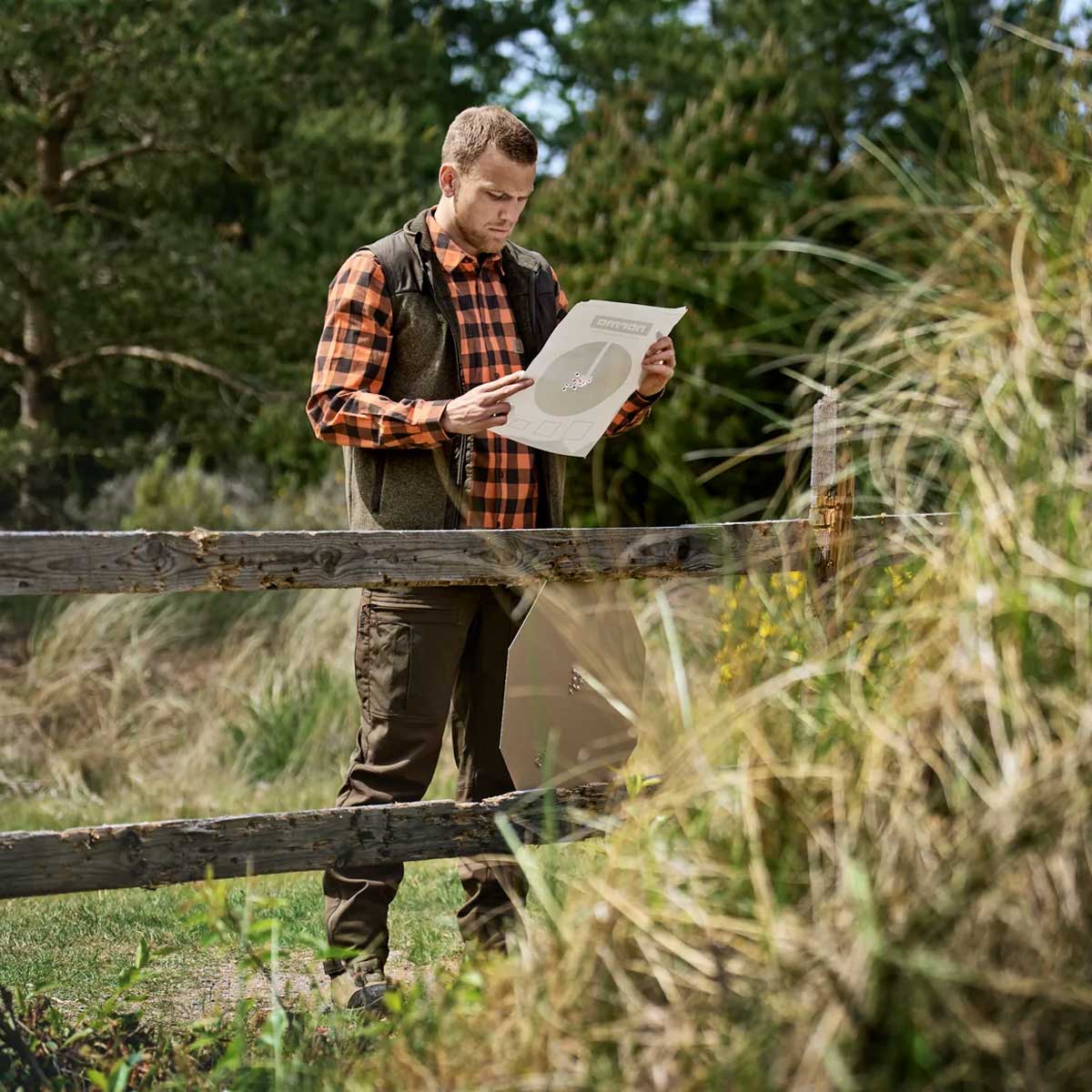 HARKILA Scandinavian Long Sleeve Shirt - Mens - Mandarin Check - Image 9