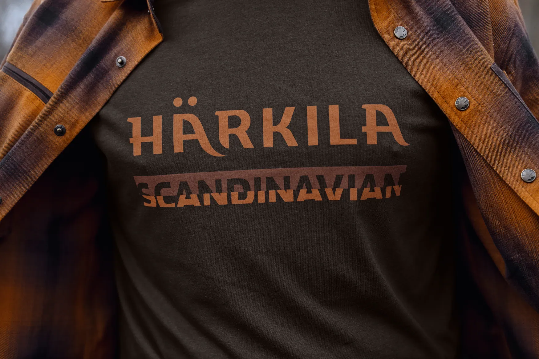 HARKILA Scandinavian T-Shirt - Mens - Shadow Brown - Image 5