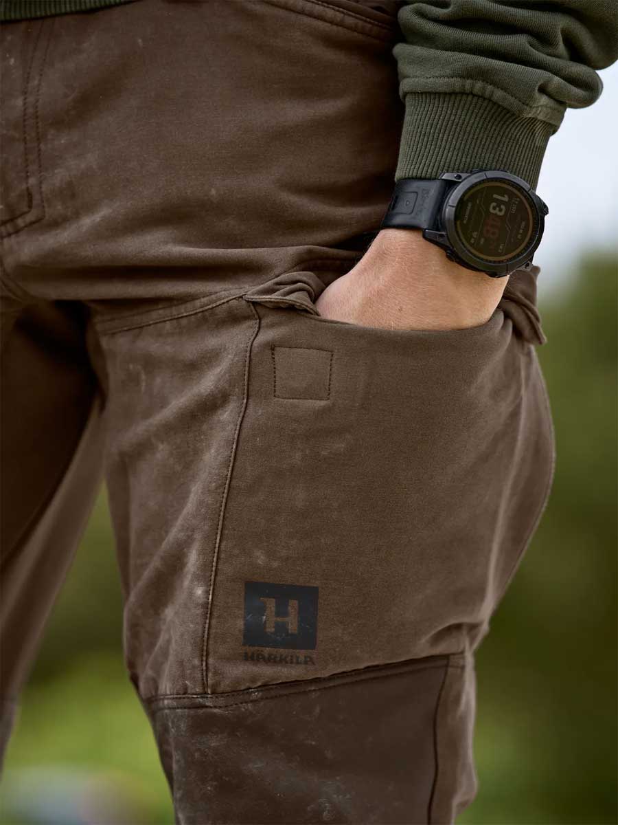 HARKILA Scandinavian Trousers - Mens - Dark Earth / Slate Brown - Image 8