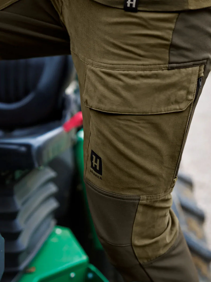 HARKILA Scandinavian Trousers - Mens - Dark Olive / Willow green - Image 2