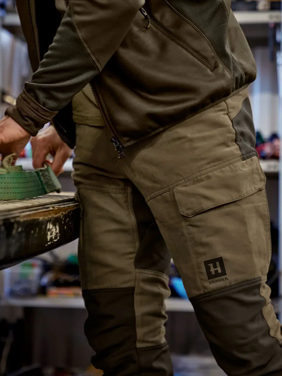HARKILA Scandinavian Trousers - Mens - Dark Olive / Willow green - Image 7