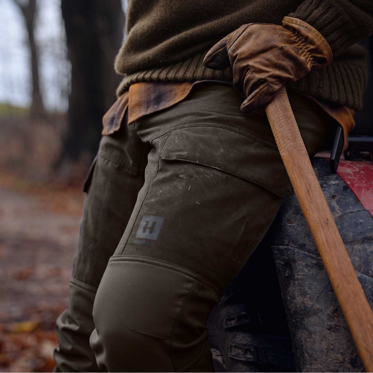 HARKILA Scandinavian Trousers - Mens - Shadow Brown / Deep Brown - Image 2