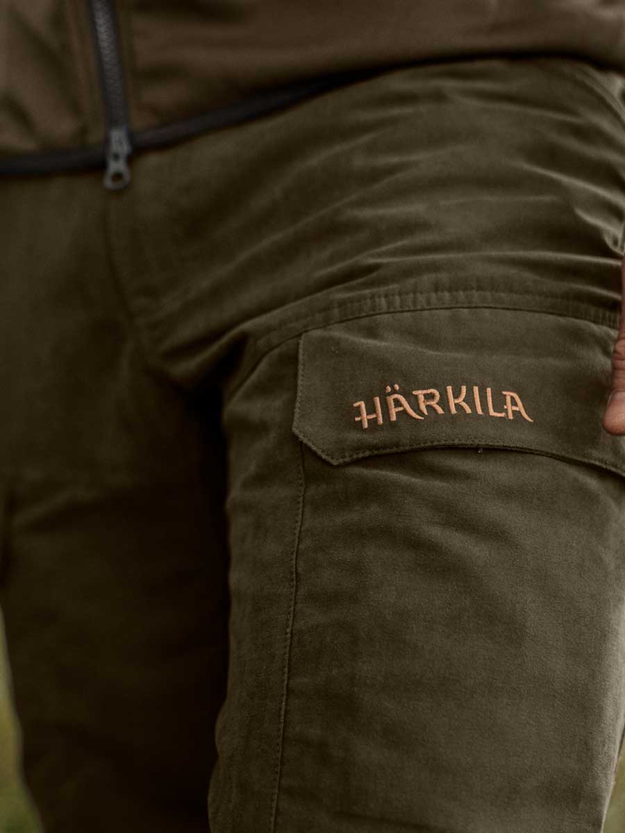 HARKILA Scandinavian Trousers - Mens  - Willow Green / Deep Brown - Image 6