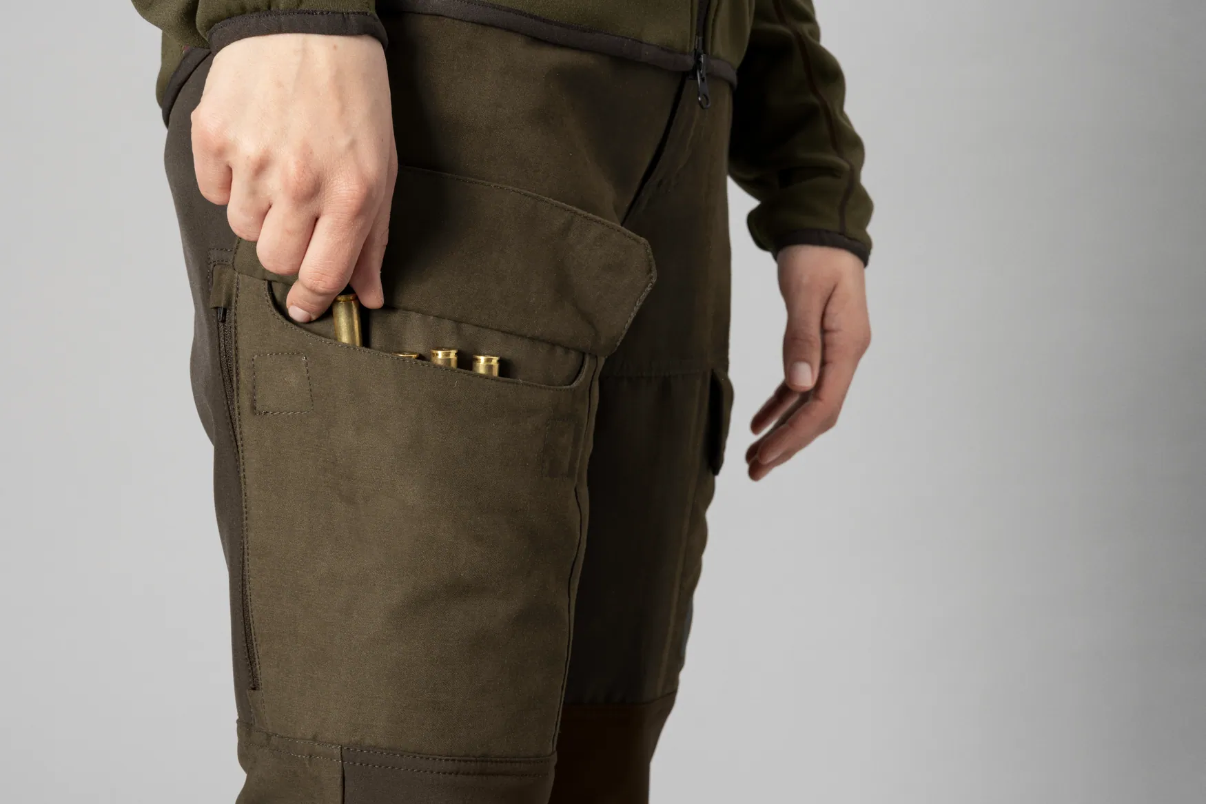 HARKILA Scandinavian Trousers - Womens - Willow Green / Deep Brown - Image 4
