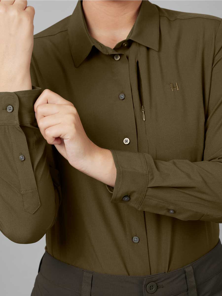 HARKILA Trail Long Sleeve Shirt - Ladies - Willow Green - Image 5