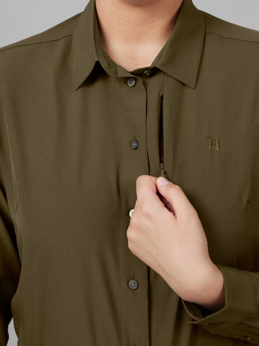 HARKILA Trail Long Sleeve Shirt - Ladies - Willow Green - Image 6