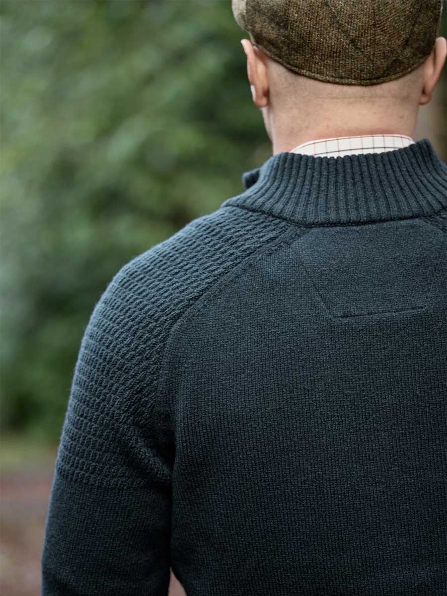 HARKILA Vincent Merino Half Zip Pullover - Mens - Dark Navy - Image 6