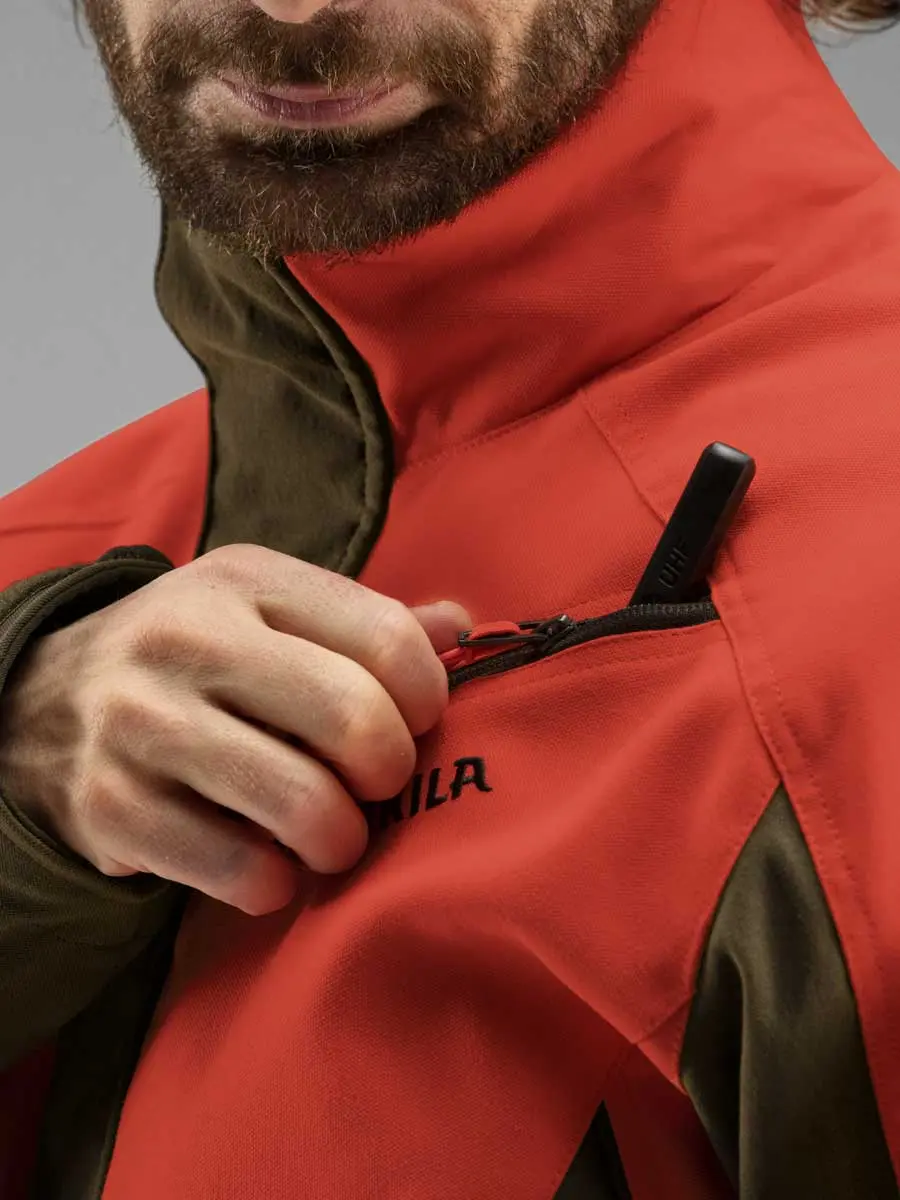 HARKILA Wildboar Pro jacket - Mens - Orange Blaze & Willow Green - Image 5