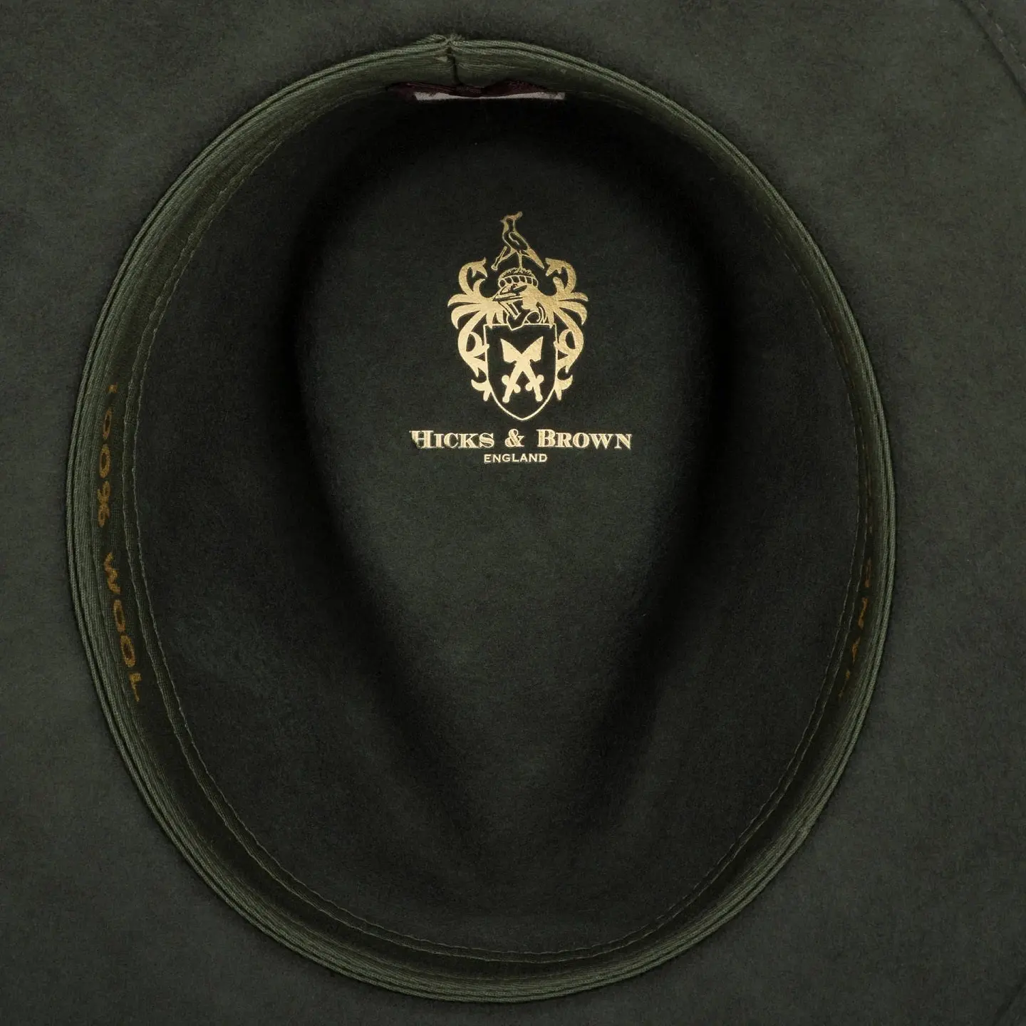 HICKS & BROWN Ladies Suffolk Fedora Hat - Gamebird Feather - Olive - Image 3