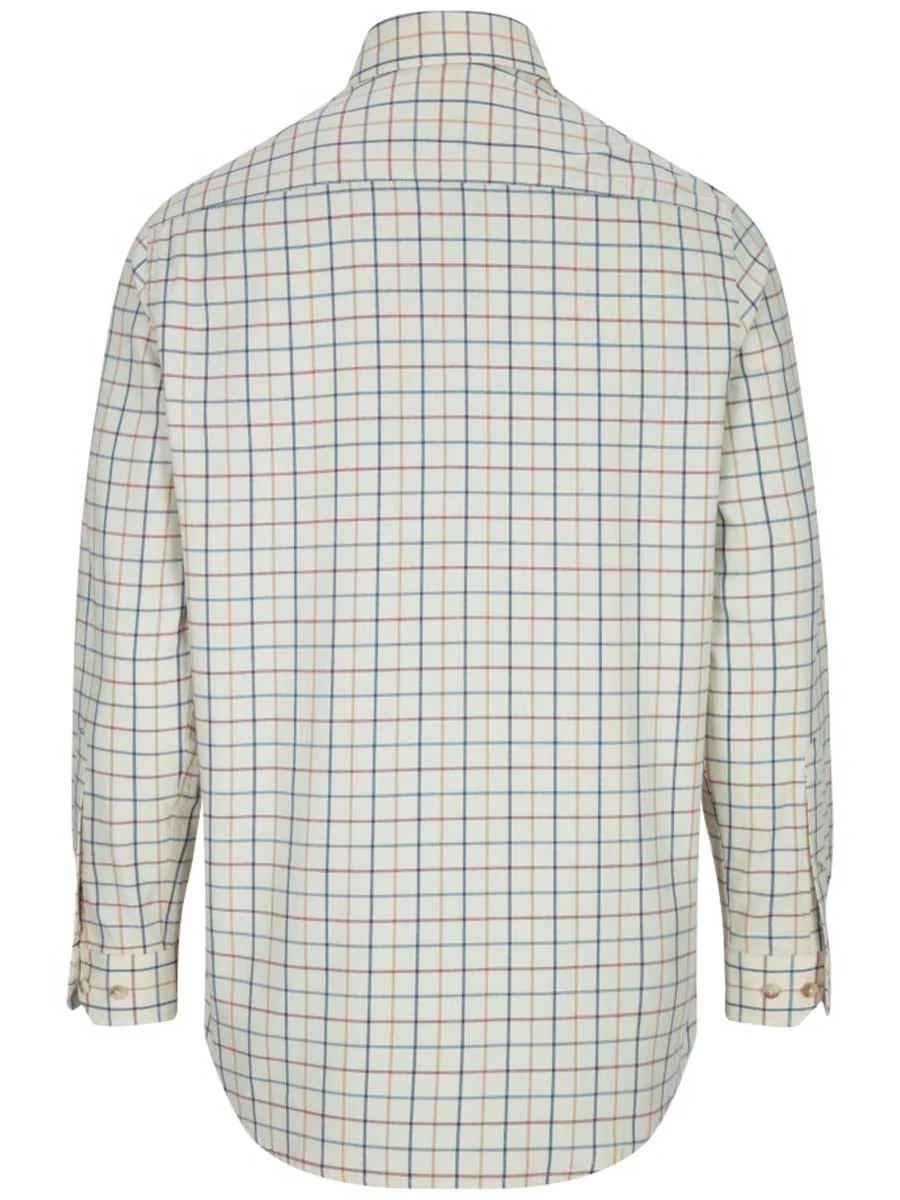 HOGGS OF FIFE Ambassador Premier Tattersall Shirt - Mens - Ivory & Navy - Image 5