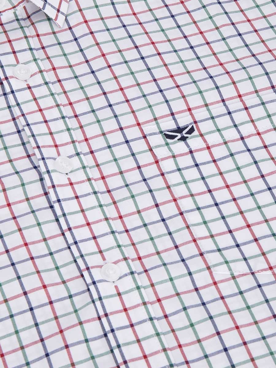 HOGGS OF FIFE Fernie Bamboo Shirt - Mens - Green / Red / Blue - Image 3
