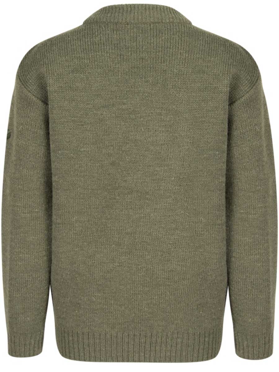 HOGGS OF FIFE Melrose Junior Hunting Pullover - Soft Marled Green - Image 3