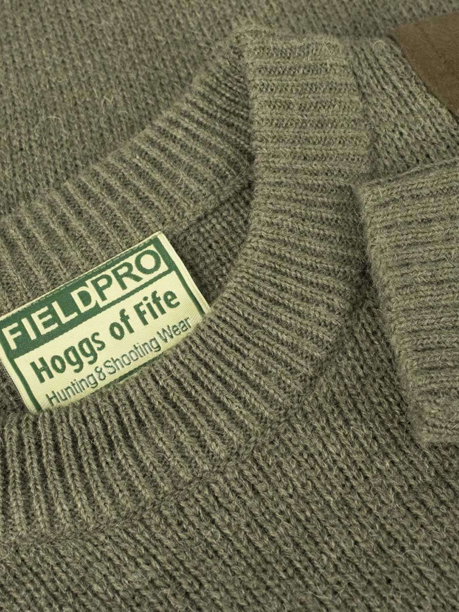 HOGGS OF FIFE Melrose Junior Hunting Pullover - Soft Marled Green - Image 4