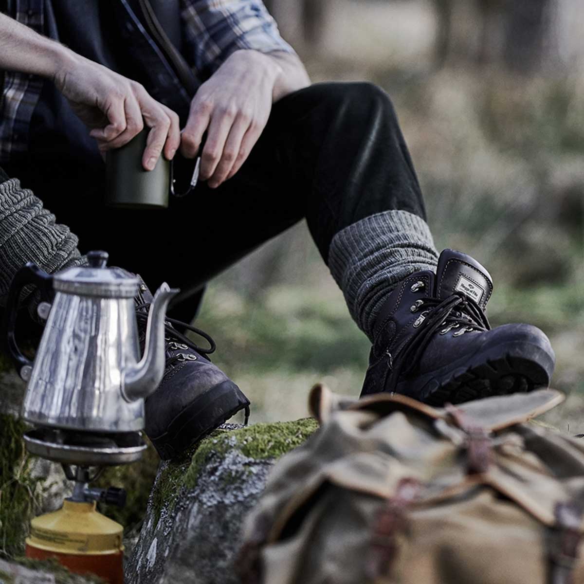 HOGGS OF FIFE Munro Classic W/P Hiking Boot - Crazy Horse Brown - Image 3