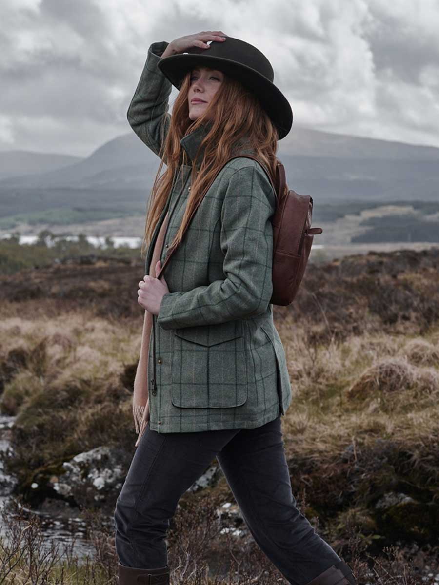 HOGGS OF FIFE Roslin Technical Tweed Field Coat - Women's - Spring Bracken - Image 3