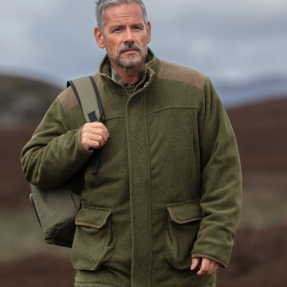 HOGGS OF FIFE Sportsman Pro Waterproof Fleece Jacket - Mens - Green - Image 2
