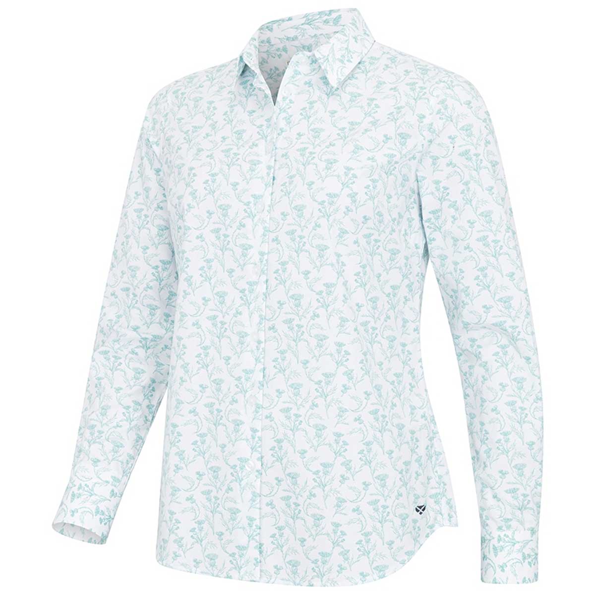 HOGGS OF FIFE Thistle Print Shirt - Womens - Seaform - Image 2