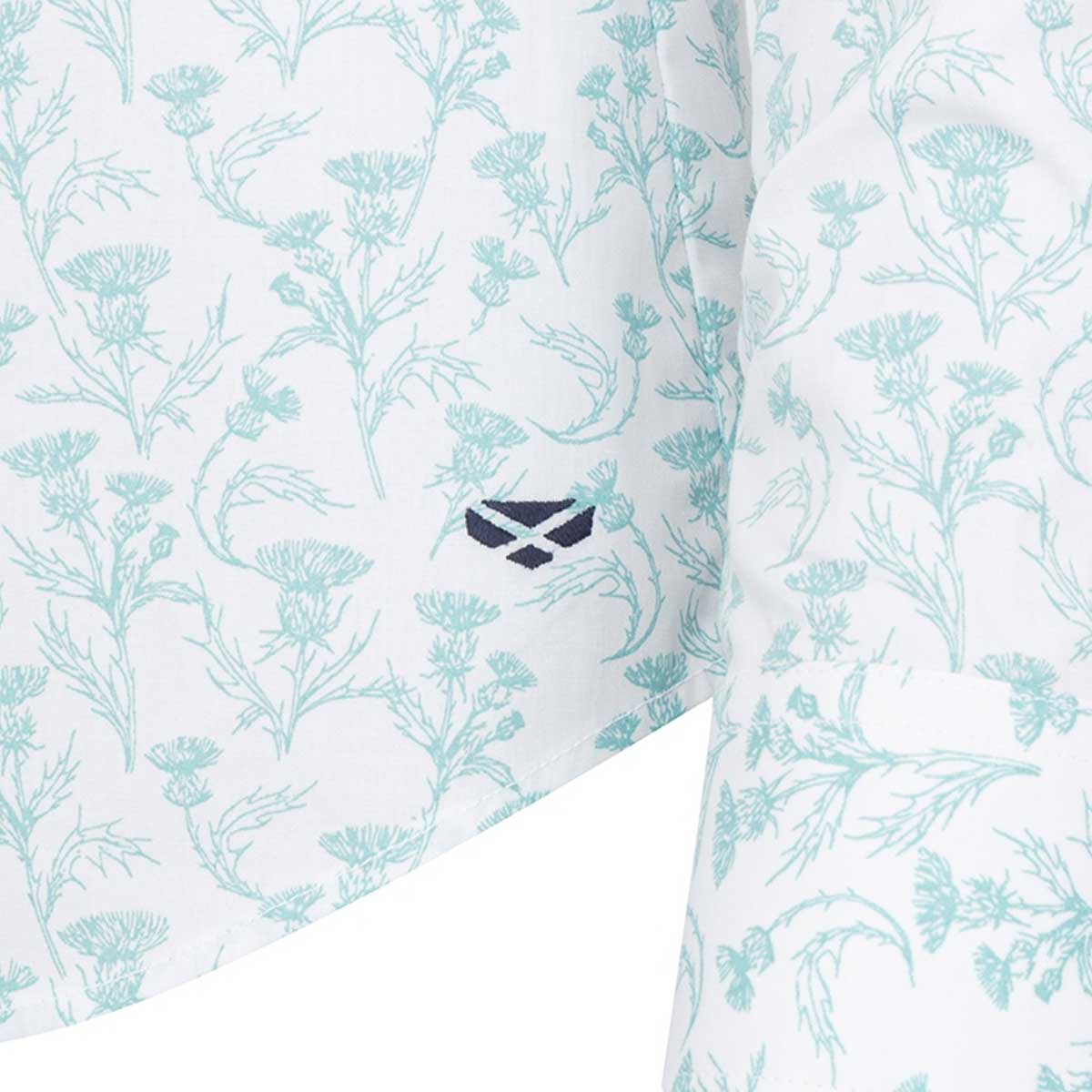 HOGGS OF FIFE Thistle Print Shirt - Womens - Seaform - Image 3