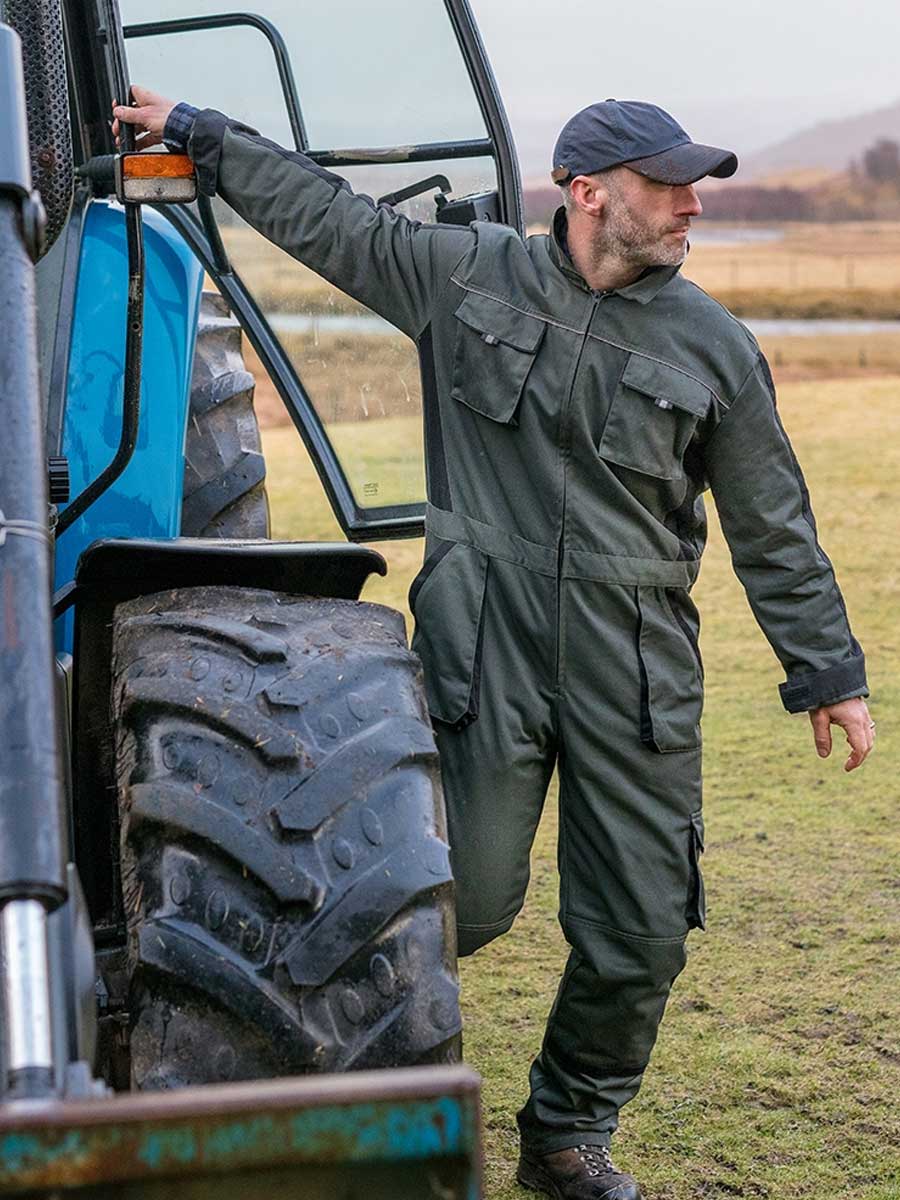 HOGGS OF FIFE WorkHogg Coverall - Zipped - Mens - Spruce/Black - Image 2
