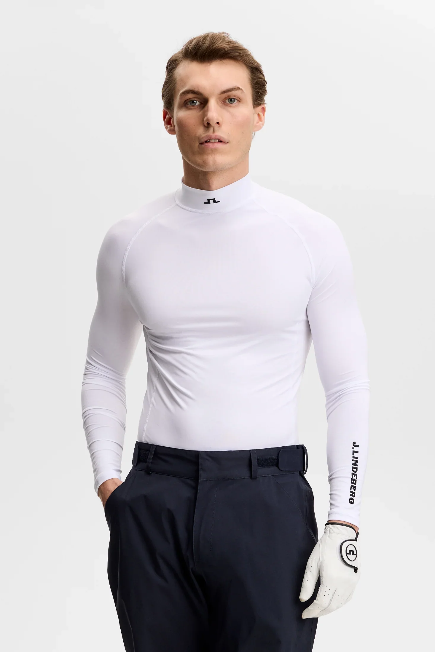 J.LINDEBERG Ello Compression Top – Men’s – White - Image 2