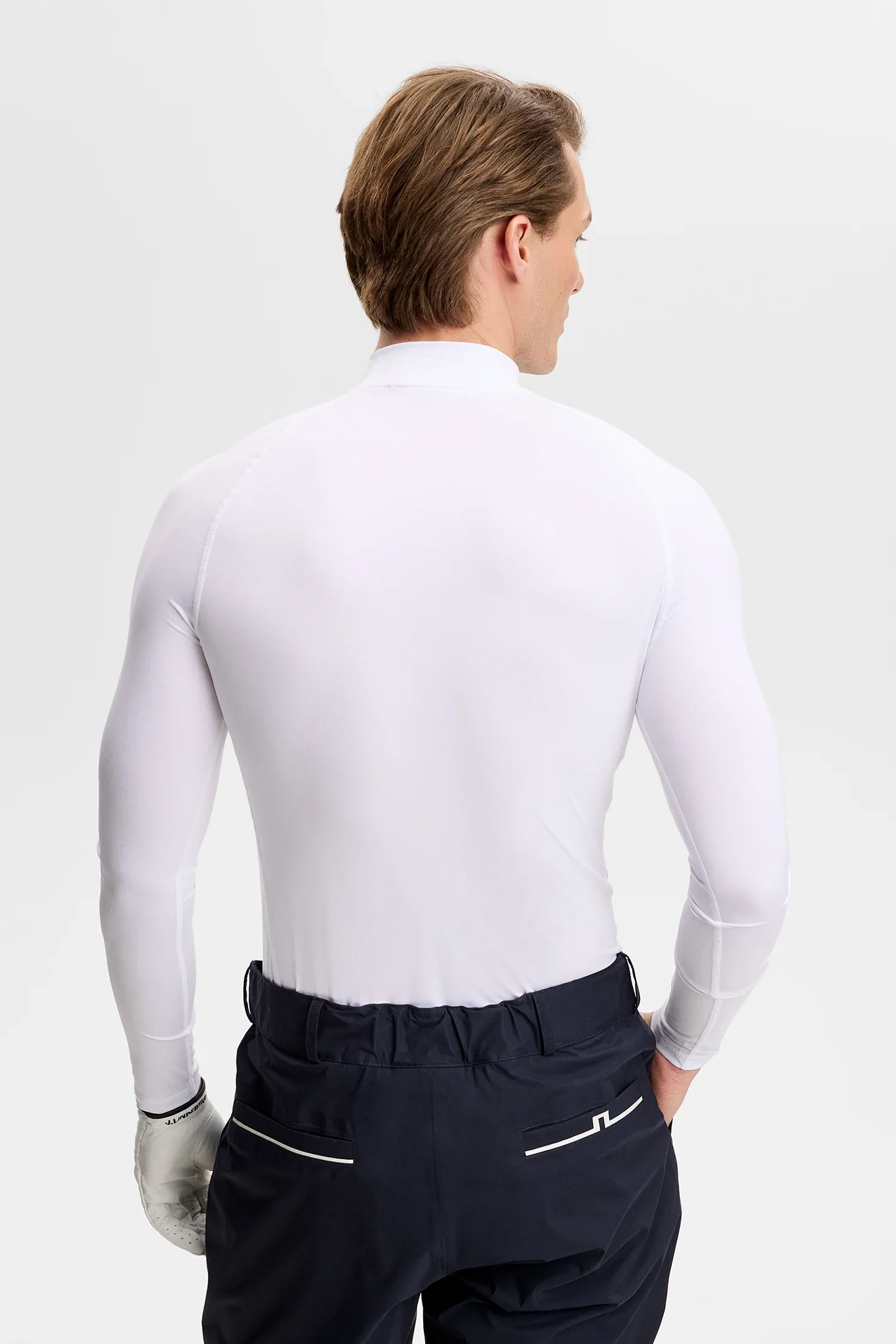 J.LINDEBERG Ello Compression Top – Men’s – White - Image 3