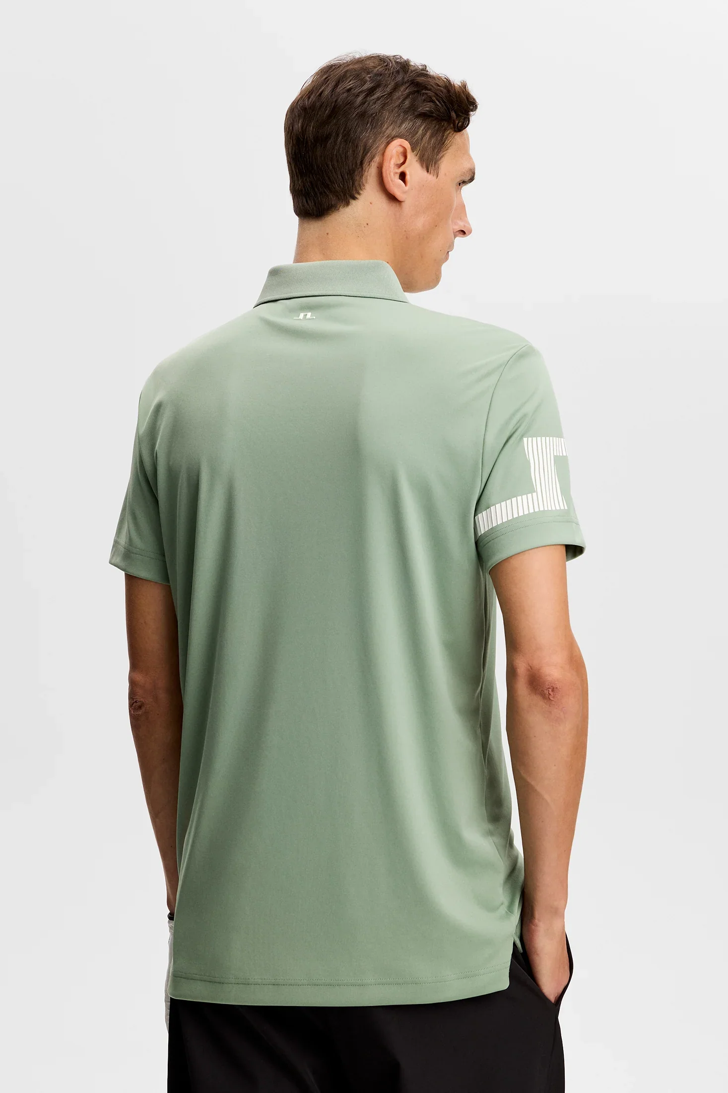 30% OFF - J.LINDEBERG Heath Polo Shirt – Men’s – Hedge Green - Image 3