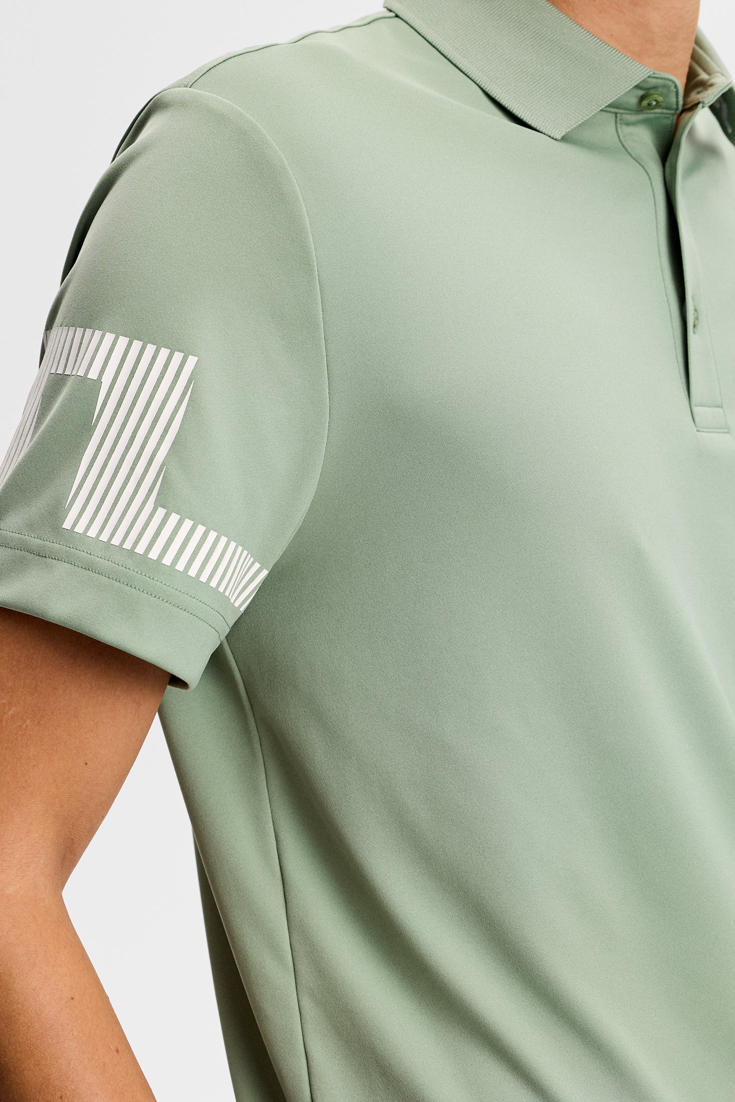 30% OFF - J.LINDEBERG Heath Polo Shirt – Men’s – Hedge Green - Image 4