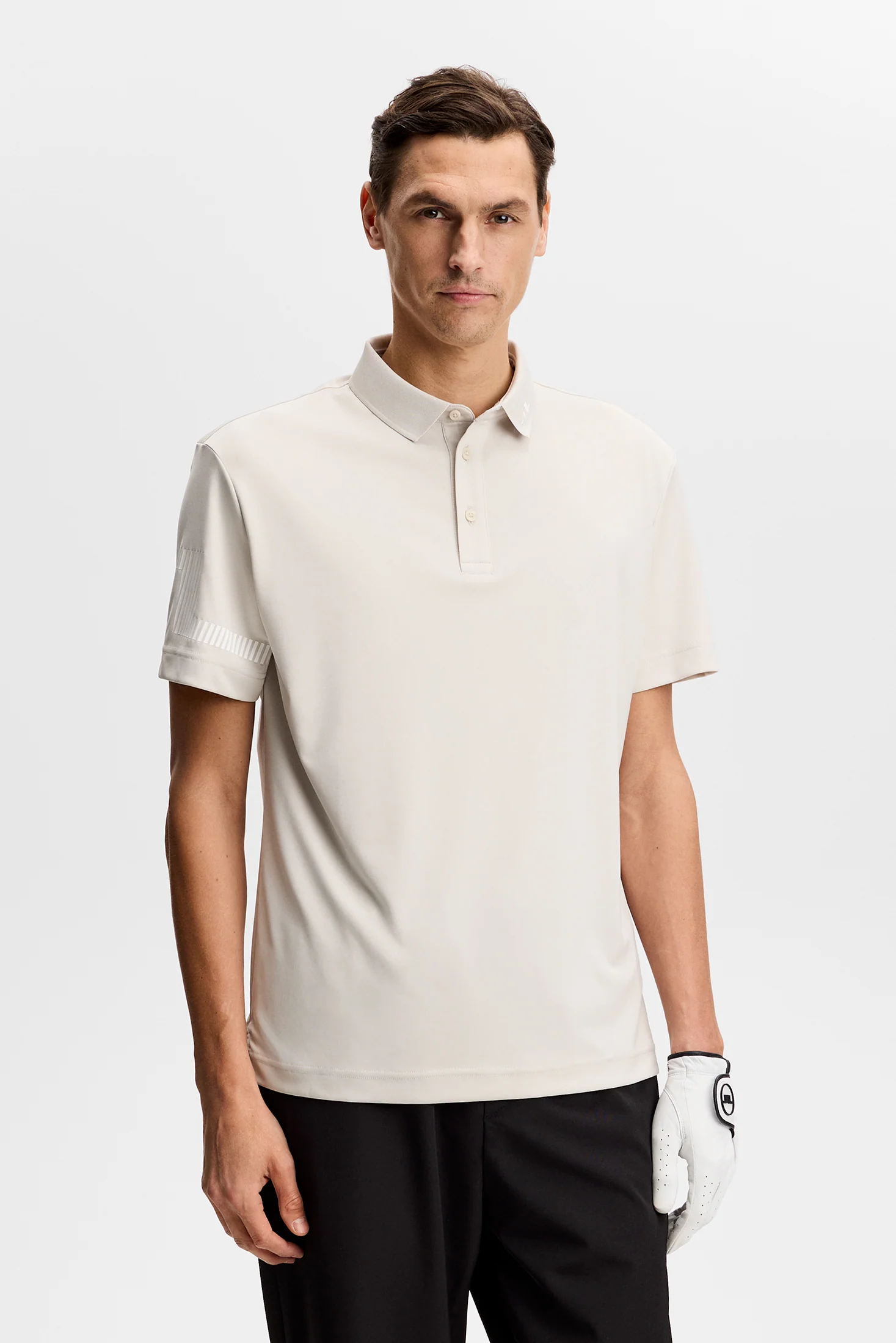J.LINDEBERG Heath Polo Shirt – Men’s – Moonbeam - Image 2