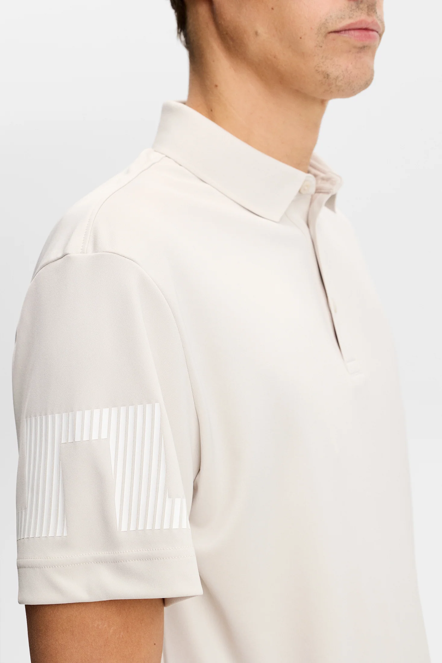 J.LINDEBERG Heath Polo Shirt – Men’s – Moonbeam - Image 4