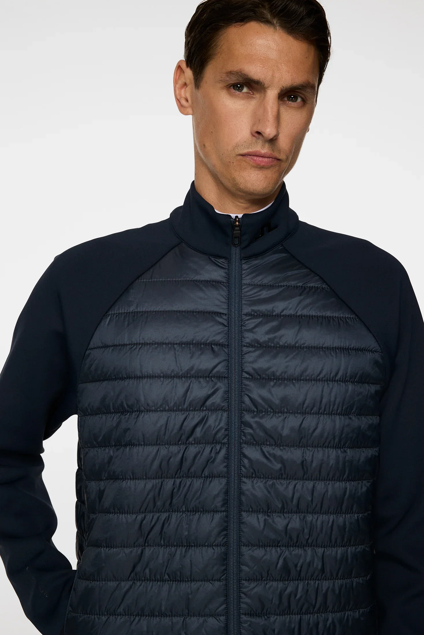 J.LINDEBERG Heyden Quilt Hybrid Jacket – Men’s – JL Navy - Image 3