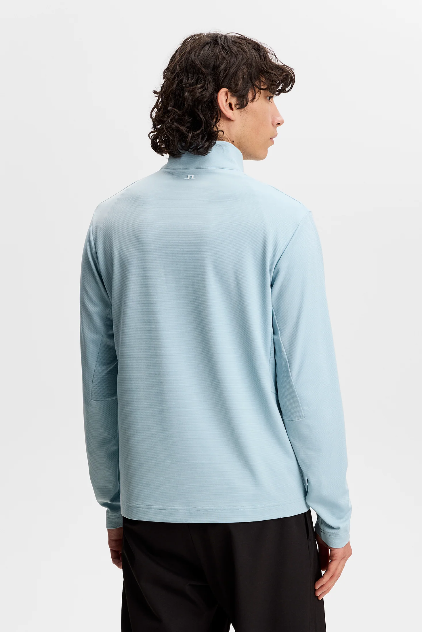 J.LINDEBERG Leon Quarter Zip Mid Layer – Men’s – Forget Me Not Blue - Image 3