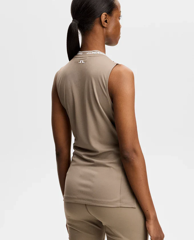 J.LINDEBERG Leya Sleeveless Top - Womens - Brindle - Image 3