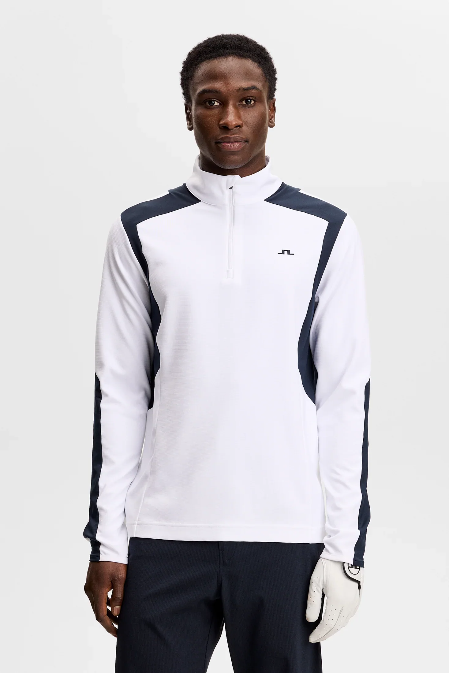 J.LINDEBERG Lukas Quarter Zip Mid Layer – Men’s – White - Image 2