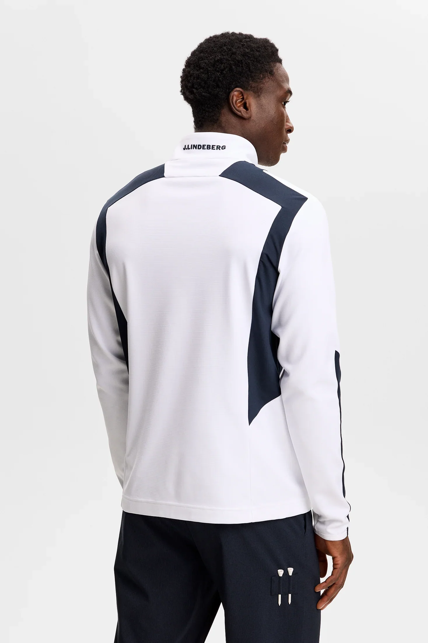 J.LINDEBERG Lukas Quarter Zip Mid Layer – Men’s – White - Image 3