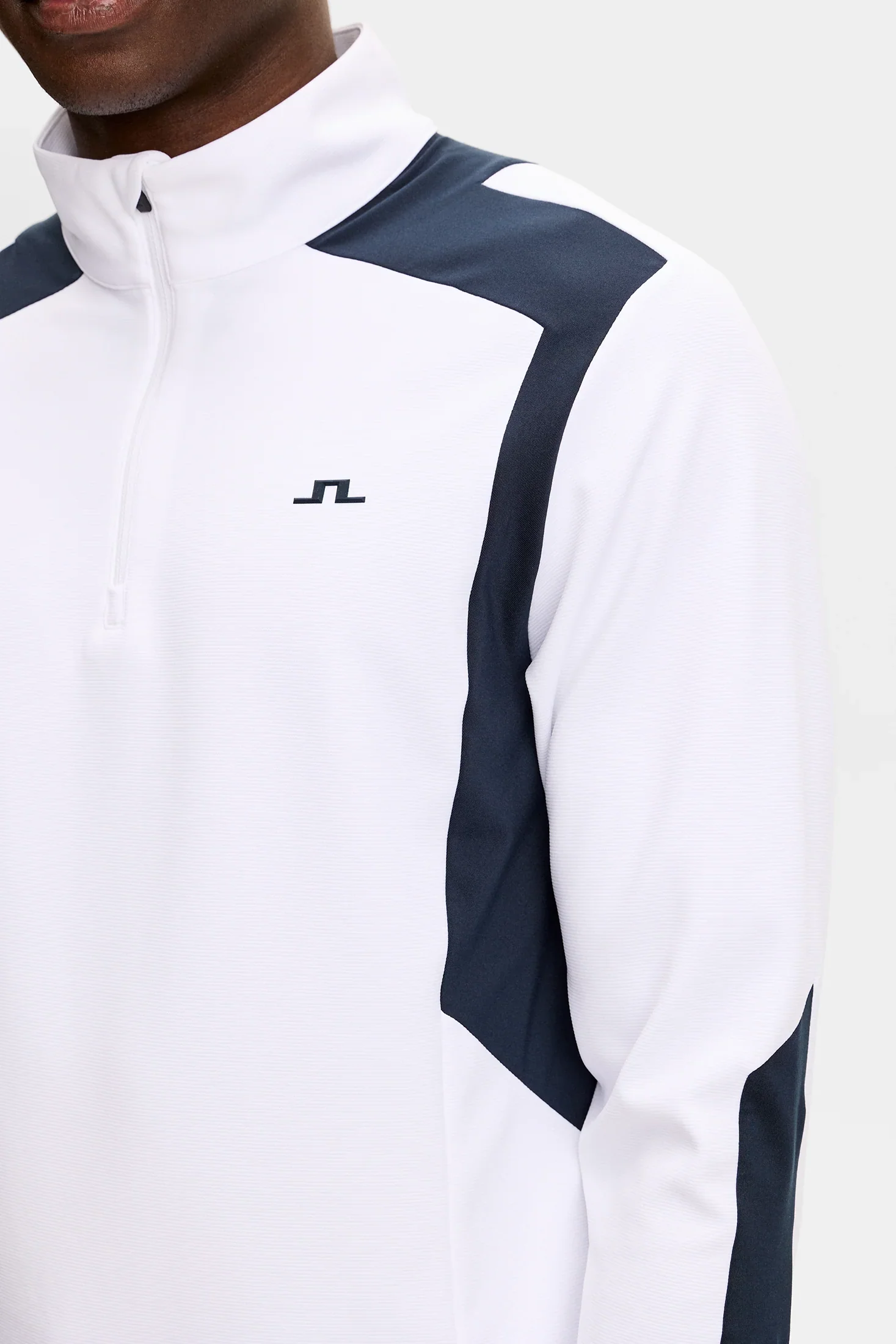 J.LINDEBERG Lukas Quarter Zip Mid Layer – Men’s – White - Image 4