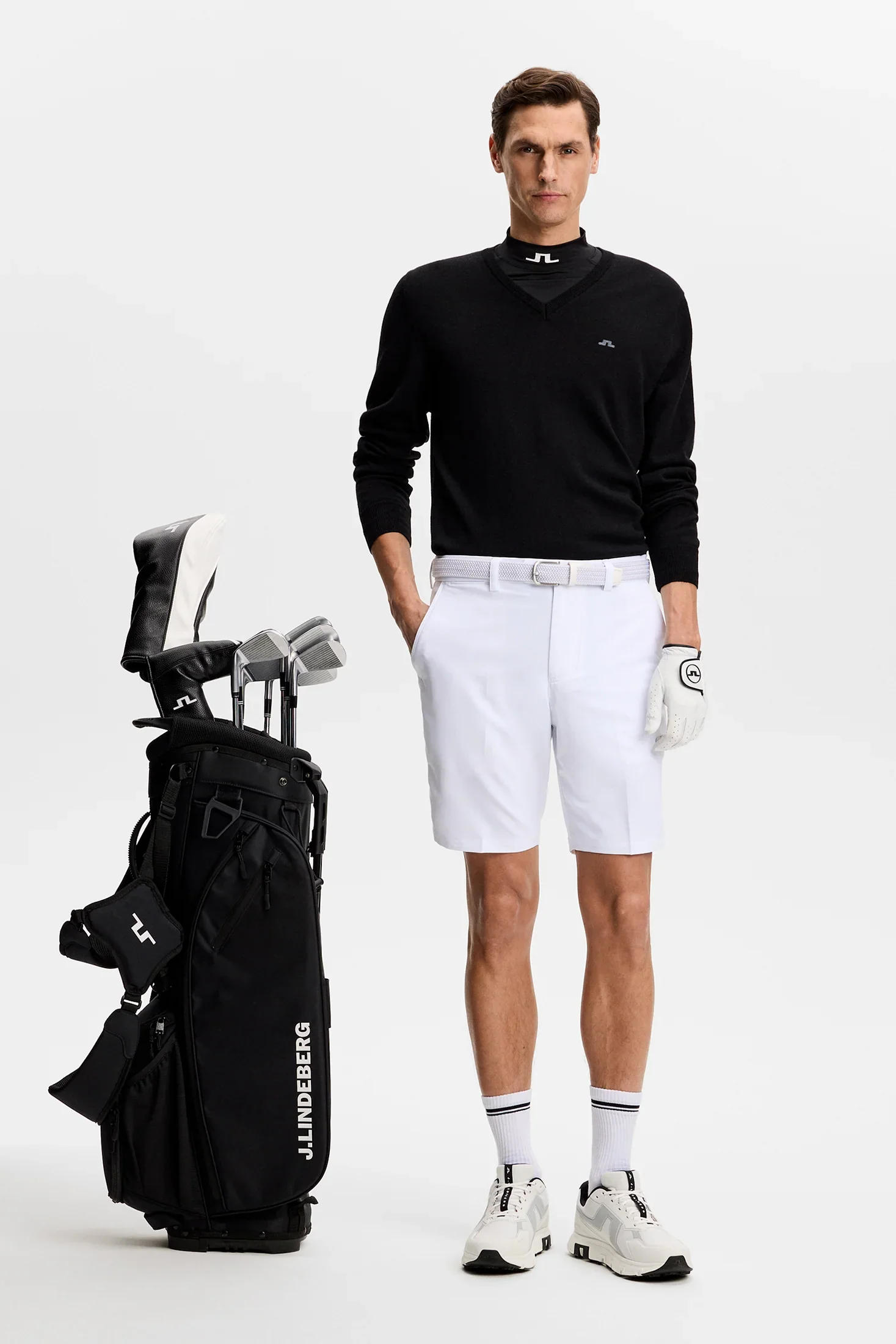 J.LINDEBERG Mitch Golf Shorts – Men’s – White - Image 5