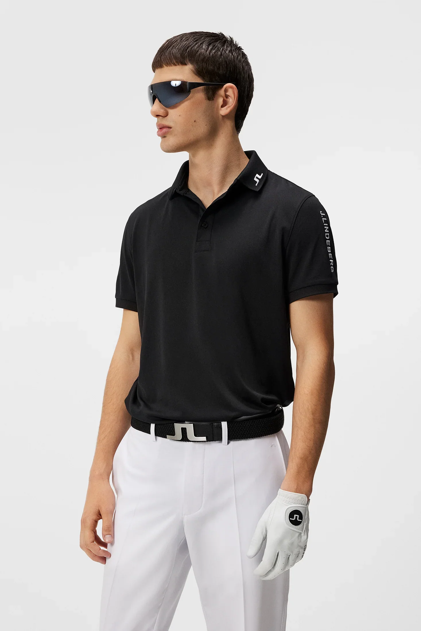 J.LINDEBERG Tour Tech Golf Polo Shirt – Men’s – Black - Image 2