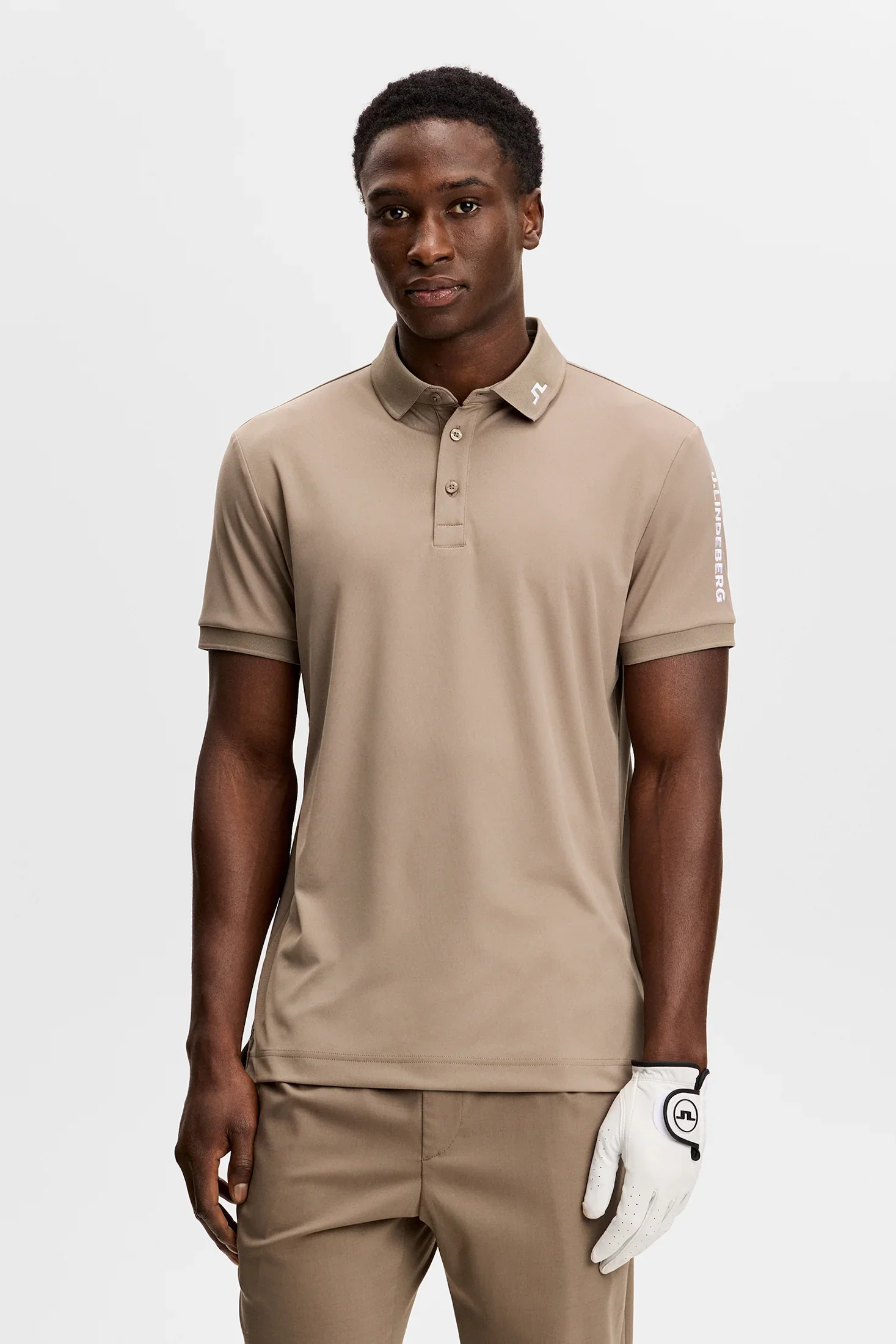 J.LINDEBERG Tour Tech Golf Polo Shirt – Men’s – Brindle - Image 2