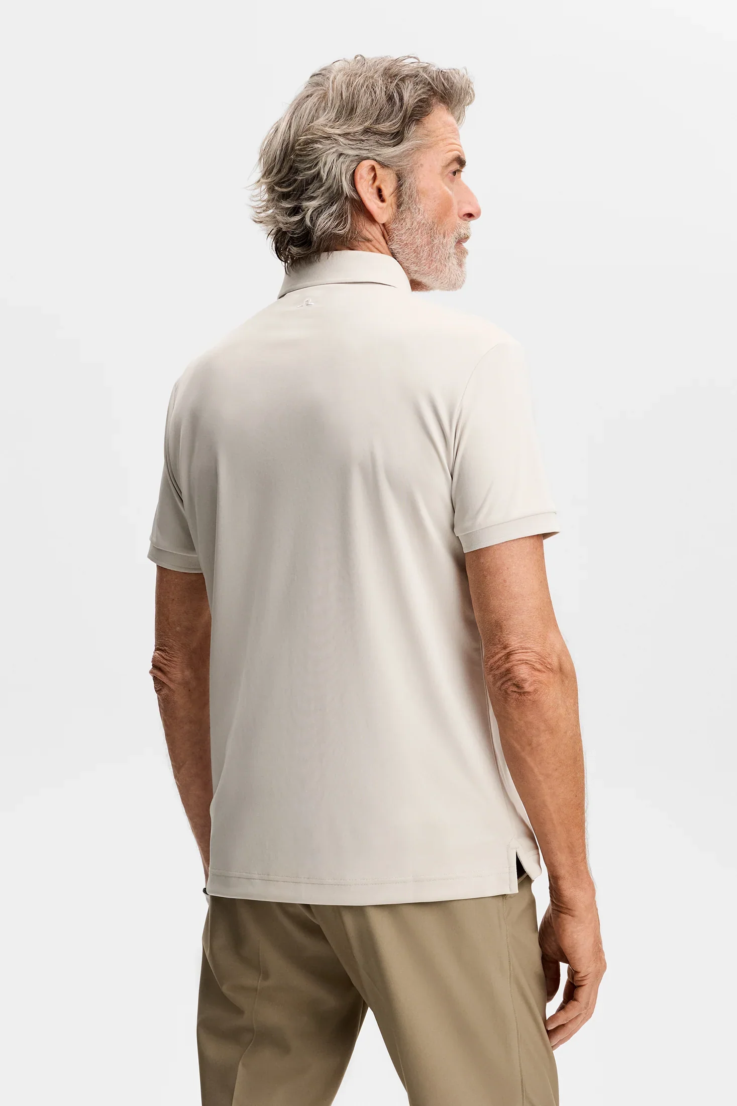 J.LINDEBERG Tour Tech Golf Polo Shirt – Men’s – Moonbeam - Image 3