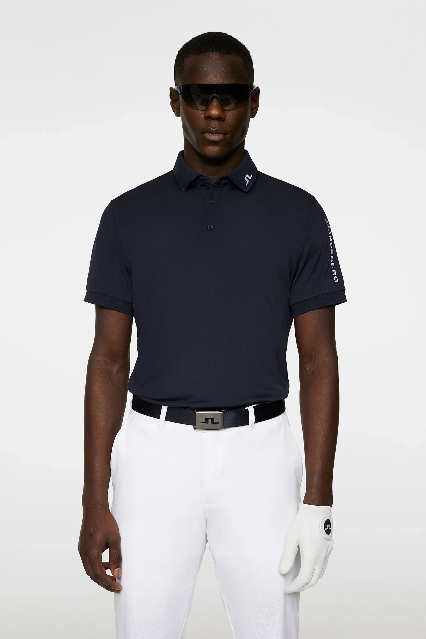 J.LINDEBERG Tour Tech Golf Polo Shirt – Men’s – Navy - Image 2