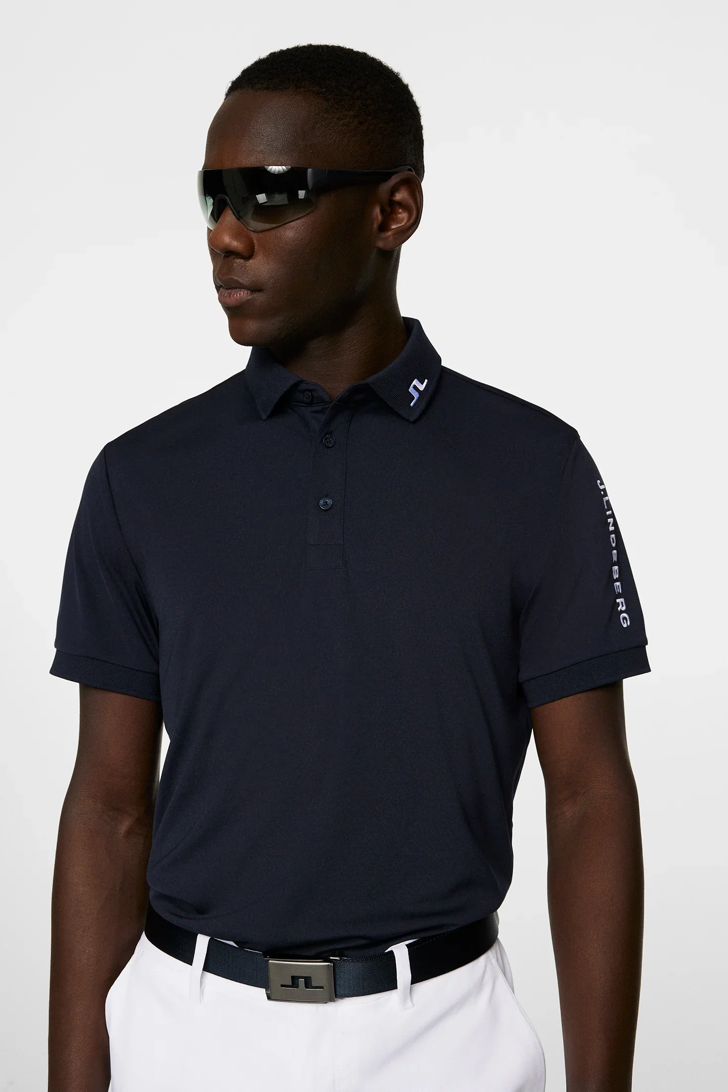 J.LINDEBERG Tour Tech Golf Polo Shirt – Men’s – Navy - Image 4